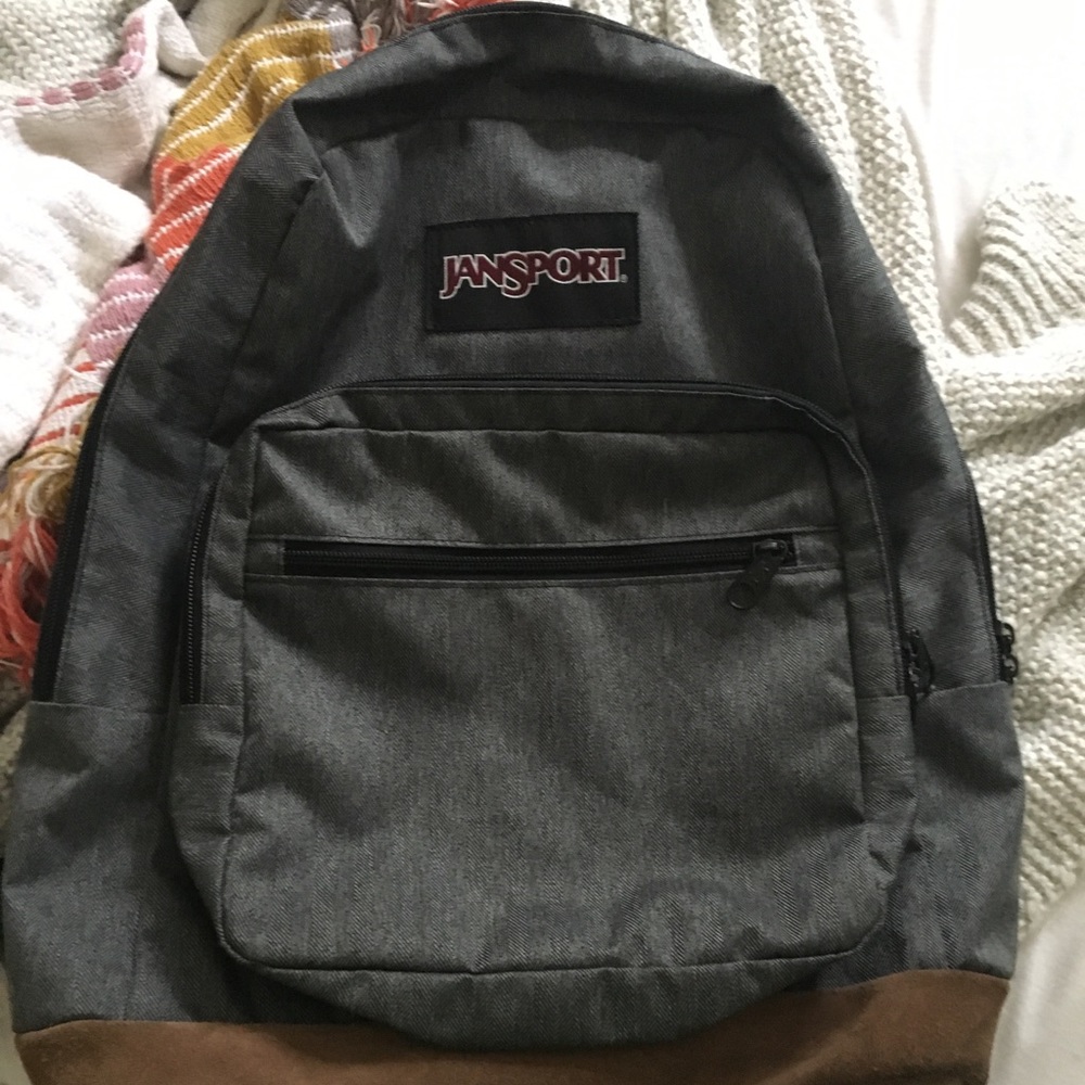 Gray Jansport backpack